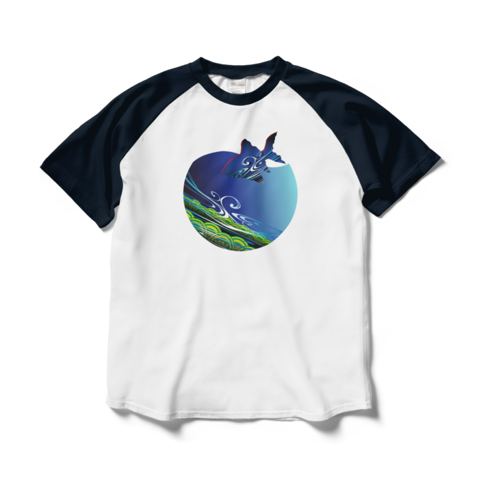 ラグランTシャツ - L - ホワイト×ネイビー