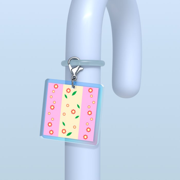 めじるしチャーム-ピンク - W30 × H30mm 以内(オーロラ)