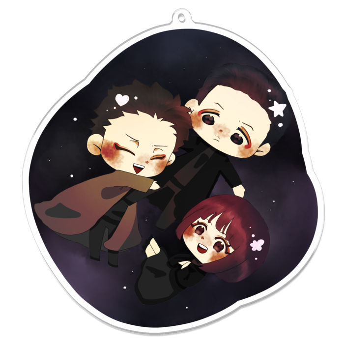 アクリルキーホルダー（コーティング） - 100 x 100 (mm)