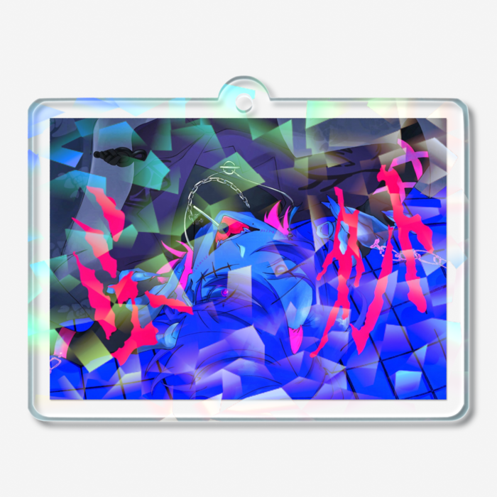 ホログラムアクリルキーホルダー - 50 × 50mm