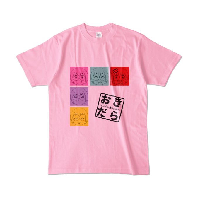 カラーTシャツ - L - ピーチ (淡色)