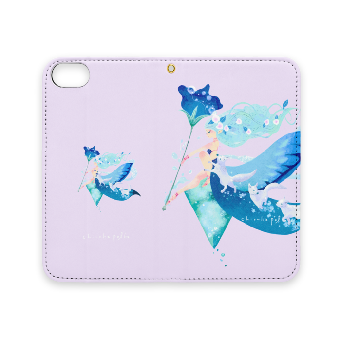 手帳型iPhoneケース（ベルトなし） - iPhone 8 / 7 / SE2 - ストラップ穴 あり