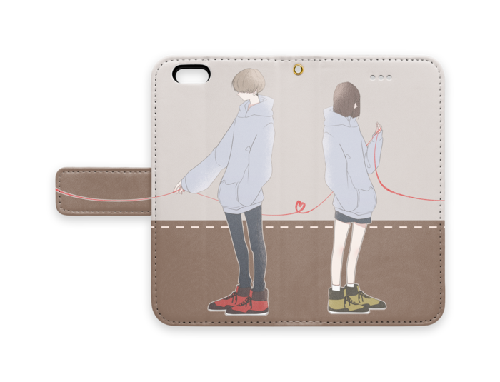 手帳型iPhoneケース - iPhone6 - ストラップ穴 あり