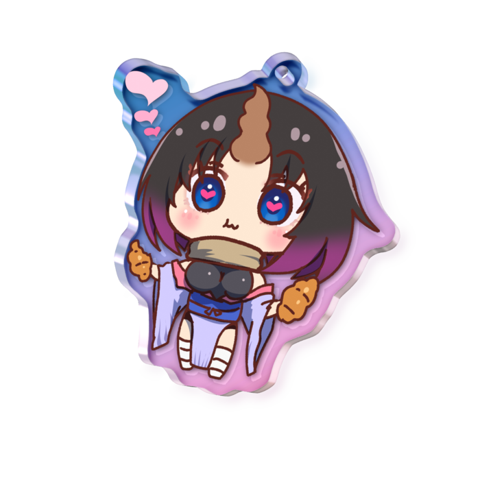 オーロラアクリルキーホルダー - 50 × 50mm