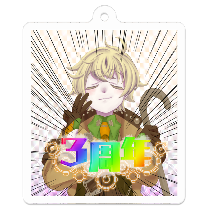 アクリルキーホルダー（コーティング） - 50 x 50 (mm)(2)