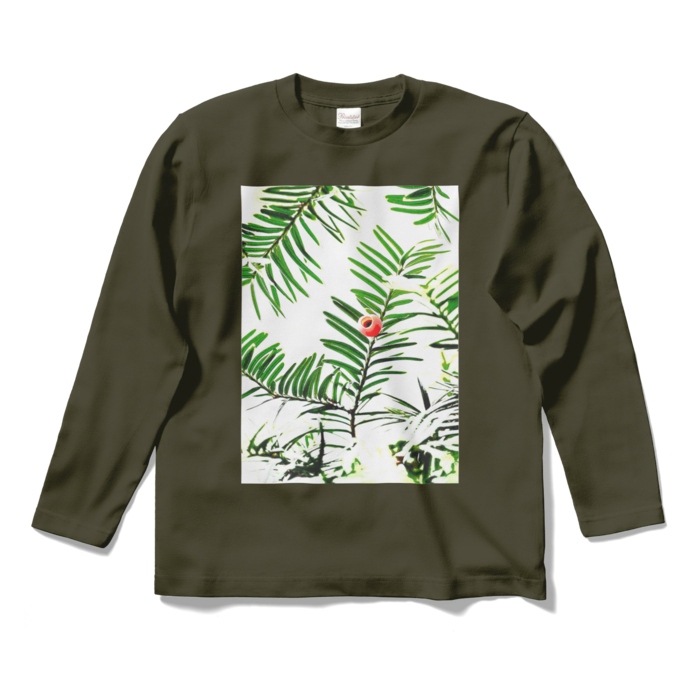 【文字なし】ロングスリーブTシャツ - S - アーミーグリーン