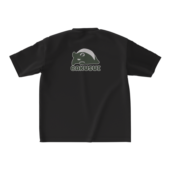 ビッグシルエットTシャツ - M - 背面 ブラック