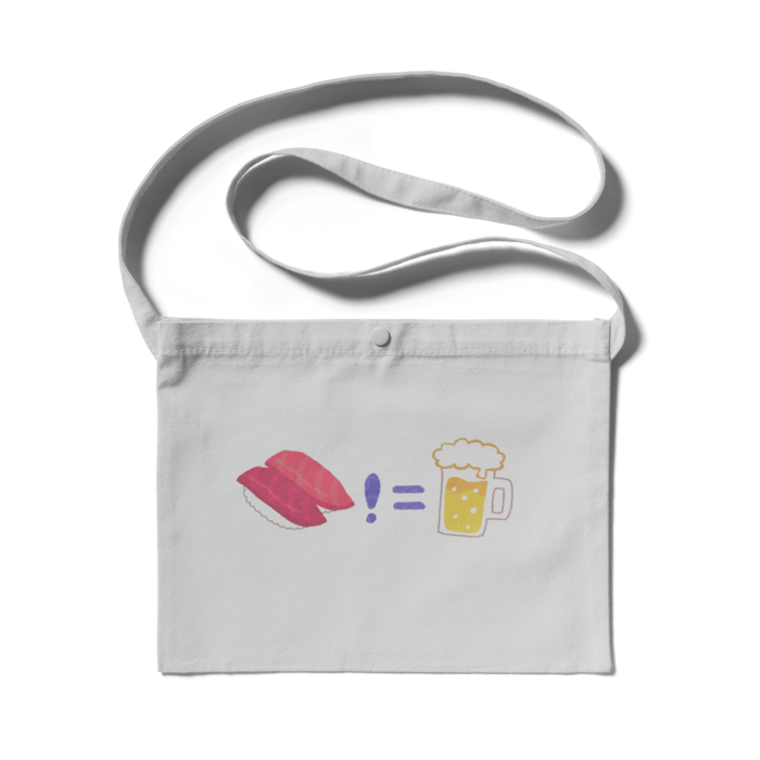 サコッシュ - 300 x 230 (mm) ライトグレー