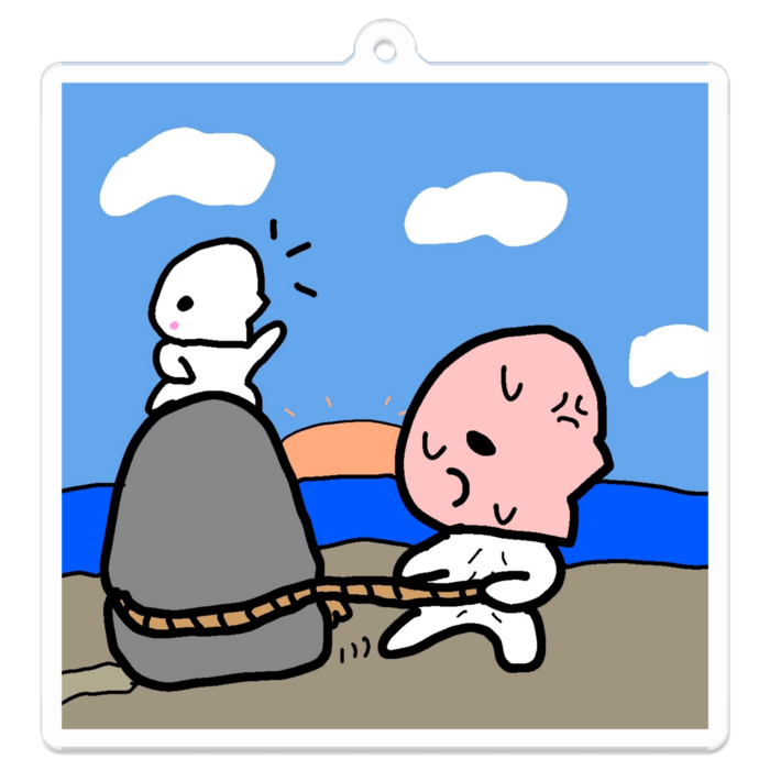 5.大岩を引っ張ってパワーを鍛えよう！