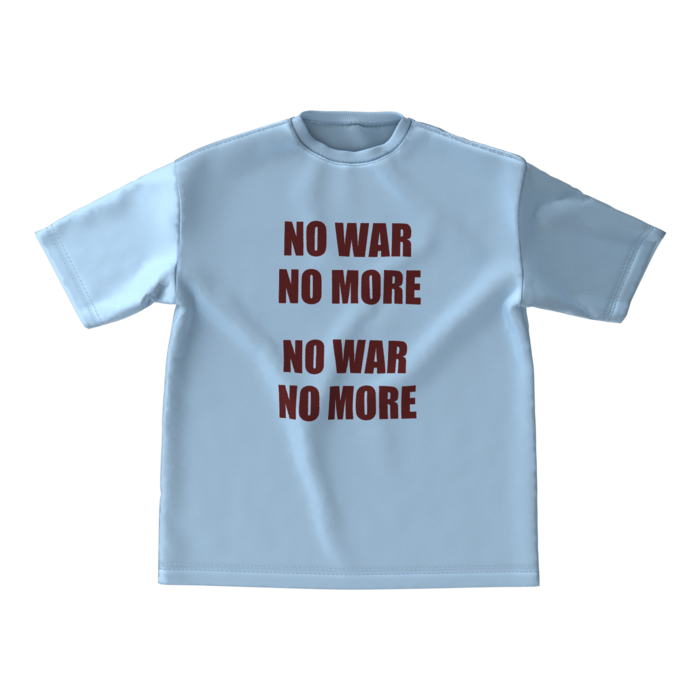 ビッグシルエットTシャツ - M - 正面 - アシッドブルー