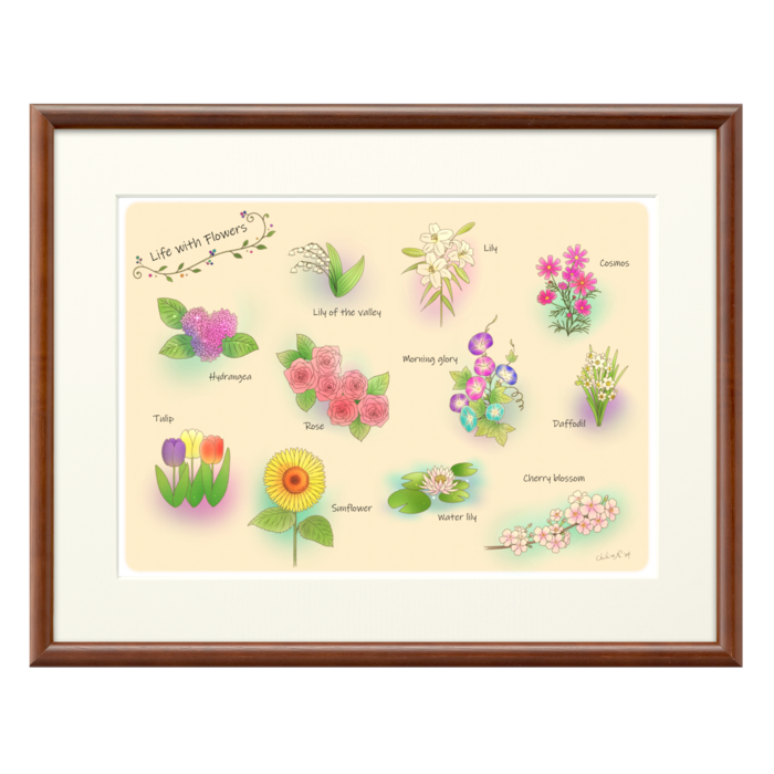 複製画(プリモアート) - A4 額縁の色・ブラウン
