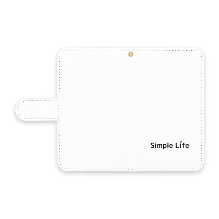 手帳型Androidケース♪　ストラップ穴あり　白色　S（小）
