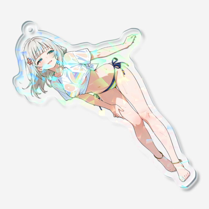 ホログラムアクリルキーホルダー - 70 × 70mm