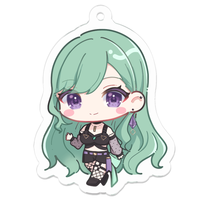 アクリルキーホルダー（コーティング） - 50 x 50 (mm)