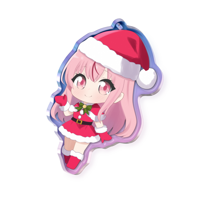 オーロラアクリルキーホルダー - 70 × 70mm