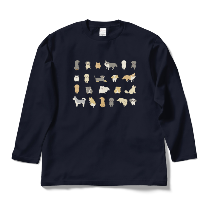 ロングスリーブTシャツ 紺 L
