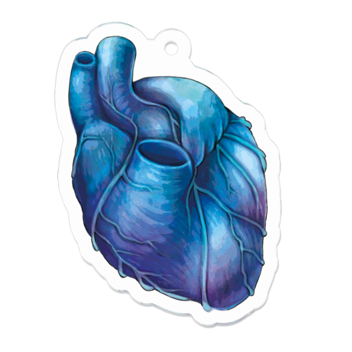 青の心臓 - 50 x 50 (mm)1