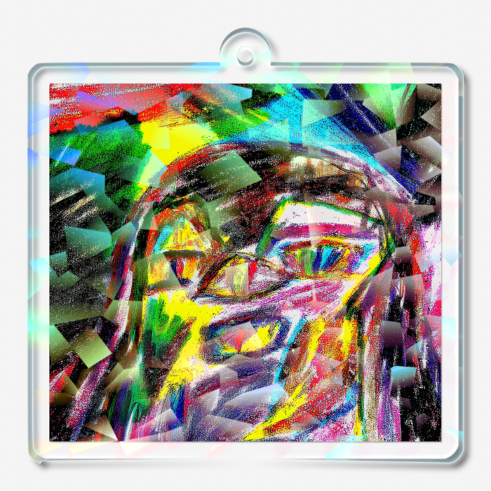 ホログラムアクリルキーホルダー - 50 × 50mm(1)