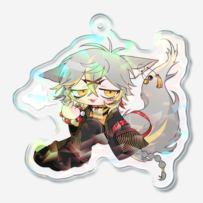 ホログラムアクリルキーホルダー - 50 × 50mm