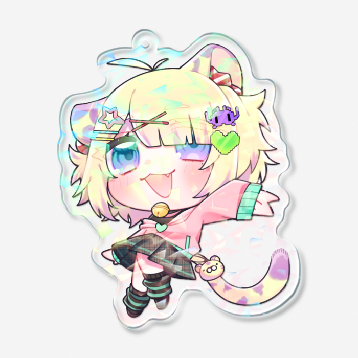 ホログラムアクリルキーホルダー - 70 × 70mm