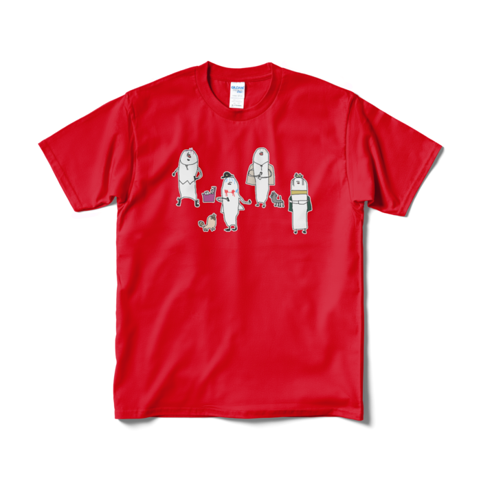 TシャツМ赤ー目立ちたい方はこ