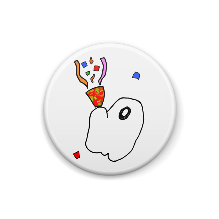 パーンおばけ缶バッジ25mm