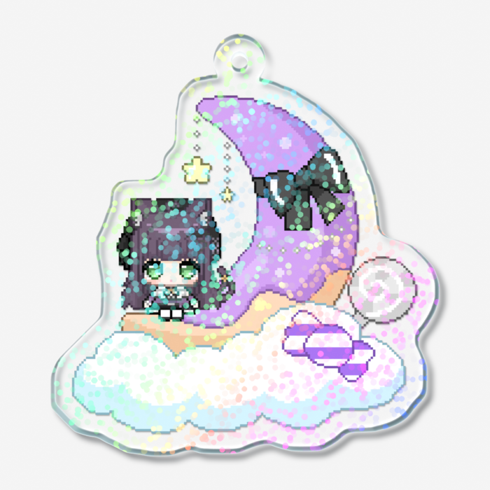 ホログラムアクリルキーホルダー - 50 × 50mm