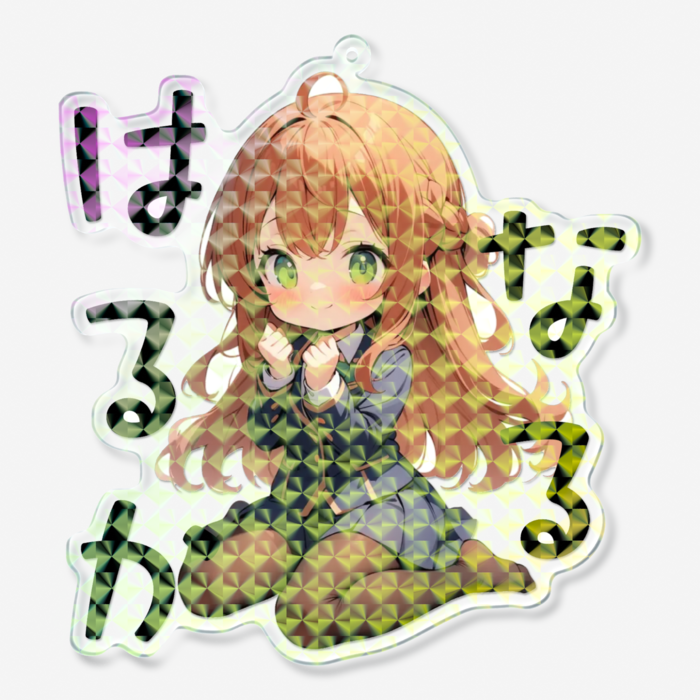 ホログラムアクリルキーホルダー - 100 × 100mm