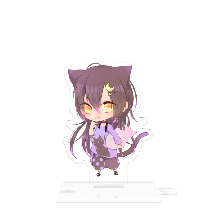 夜色の猫 つながるアクスタ - 80mm