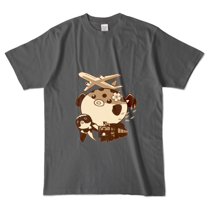 カラーTシャツ - L - チャコール (濃色)