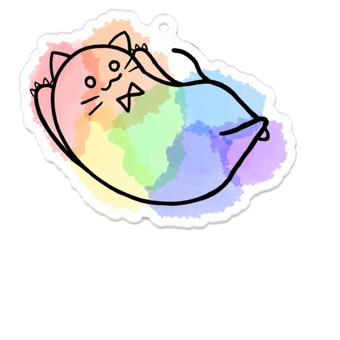 アクリルキーホルダー(コーティング) - 70 x 70 (mm)