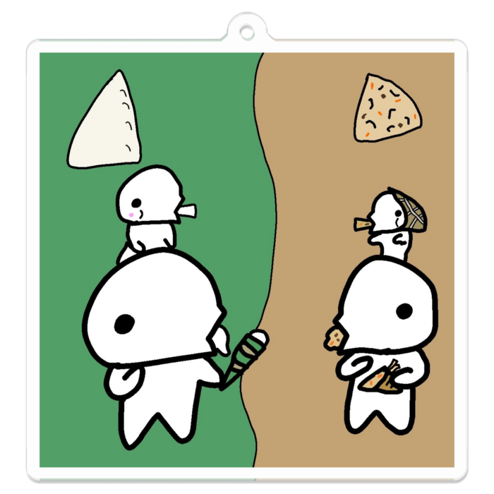 アクリルキーホルダー - 70 x 70 (mm) - 京のちまきと中華のちまき