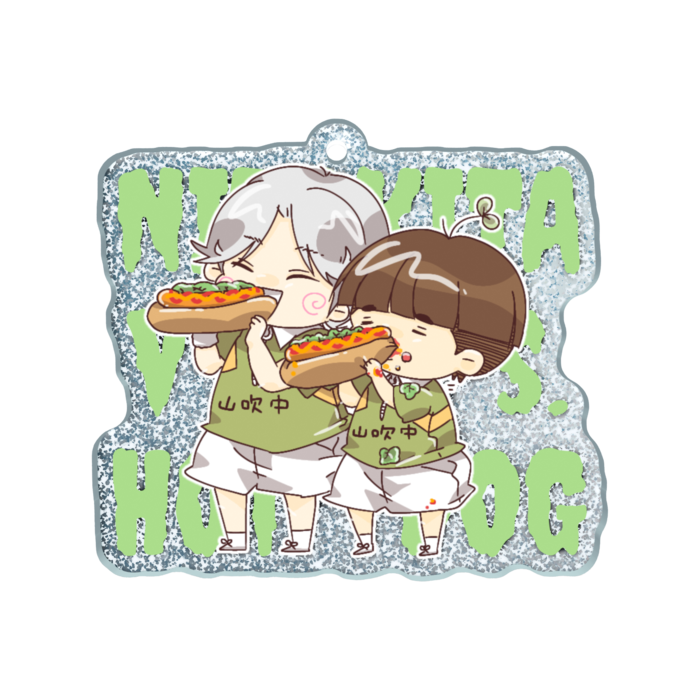 ラメアクリルキーホルダー - 50 × 50mm