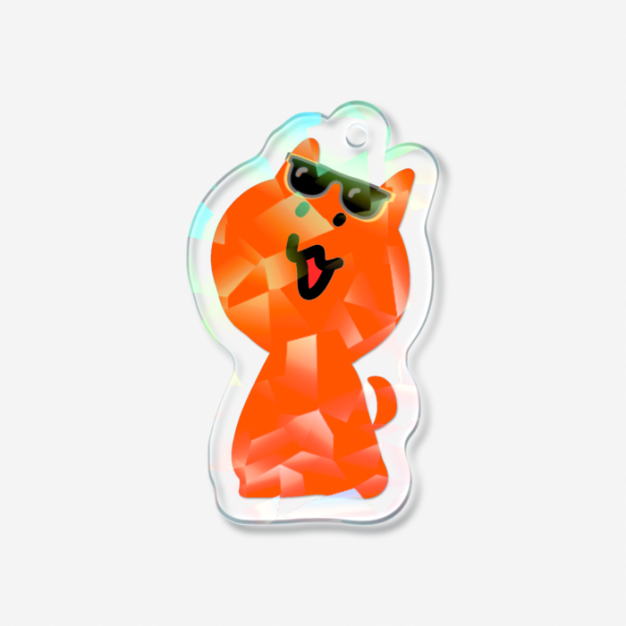 ホログラムアクリルキーホルダー - 50 × 50mm