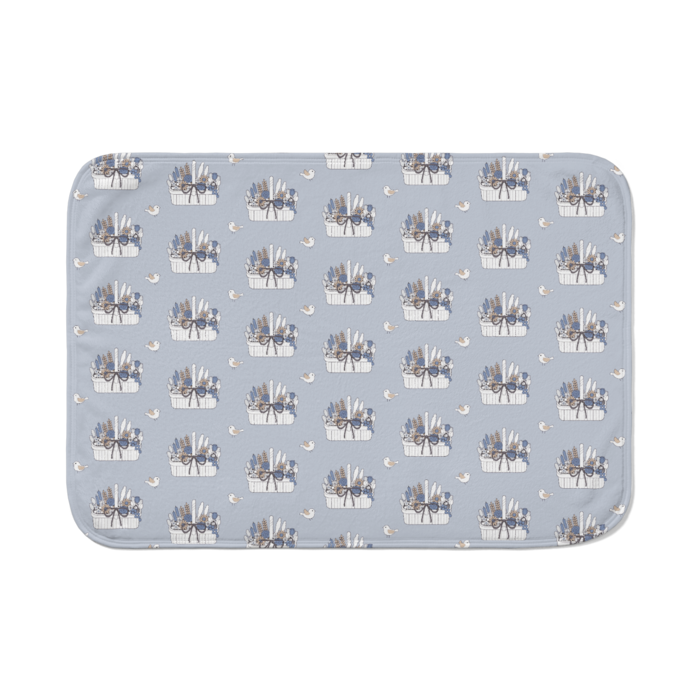 ブランケットB　くすみブルー