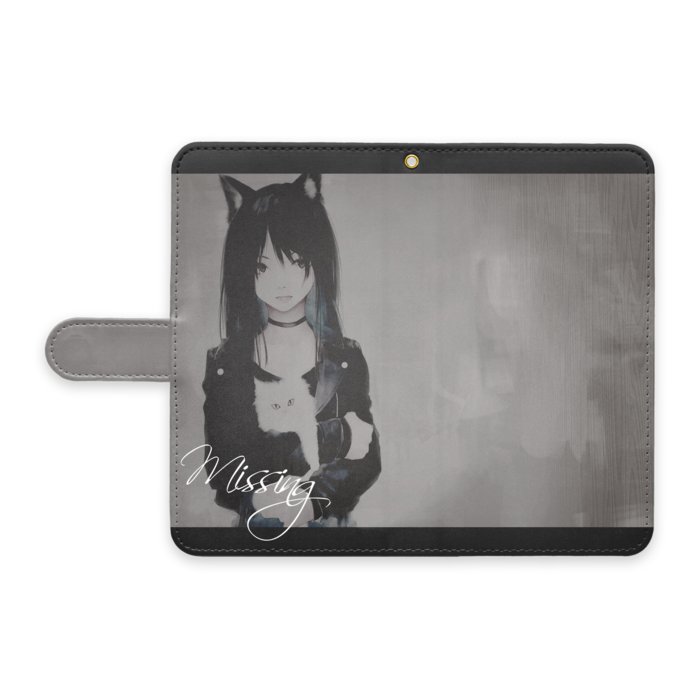 手帳型Androidケース - L - ストラップ穴 あり