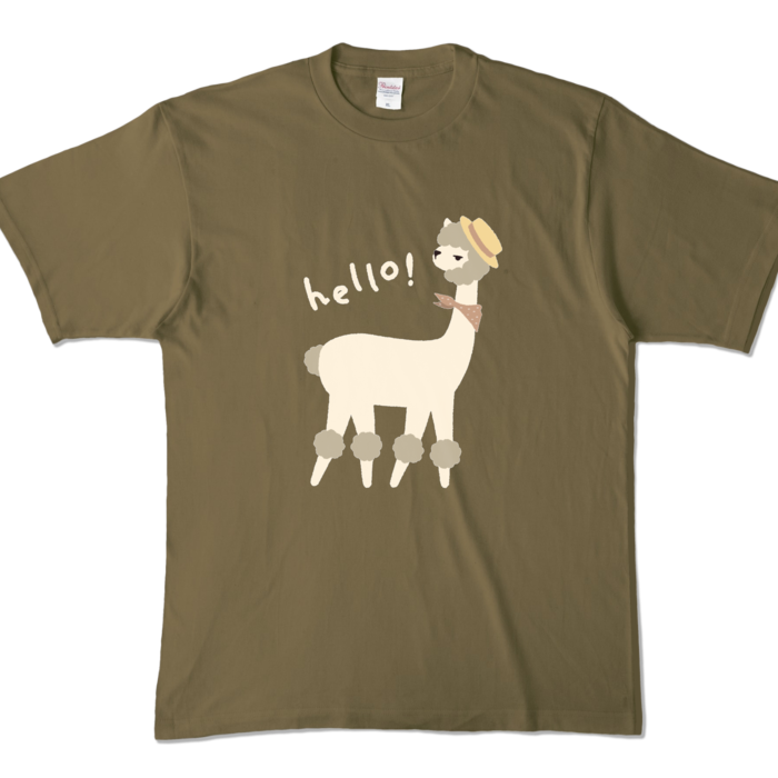 カラーTシャツ - XL - オリーブ (濃色)
