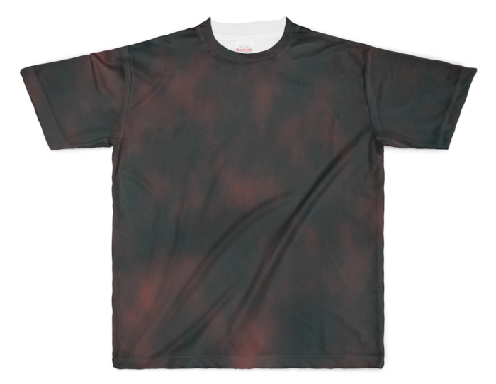 ムラ染風Tシャツ - XL - レッド