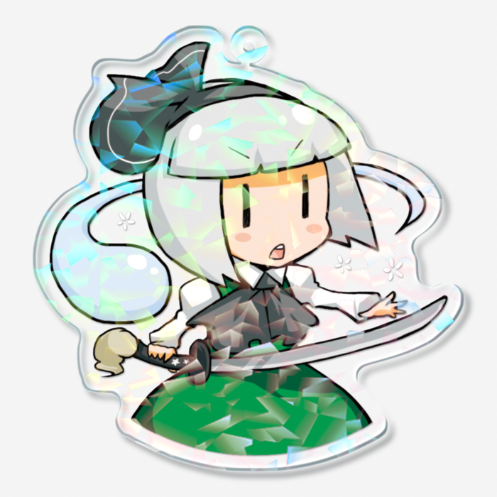 ホログラムアクリルキーホルダー - 70 × 70mm