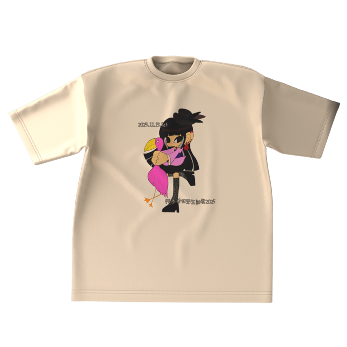 〜桜木谷妃里生誕祭2025〜 Tシャツ(サンドベージュ.ver) - XL -