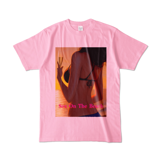 カラーTシャツ - L - ピーチ (淡色)