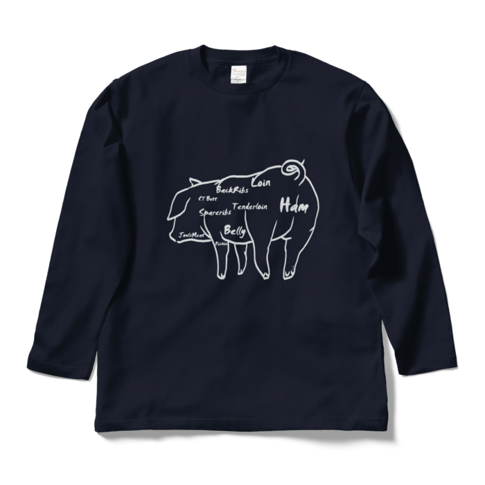ロングスリーブTシャツ - L - ネイビー