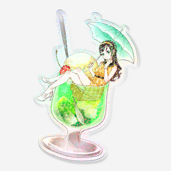 ホログラムアクリルキーホルダー - 100 × 100mm