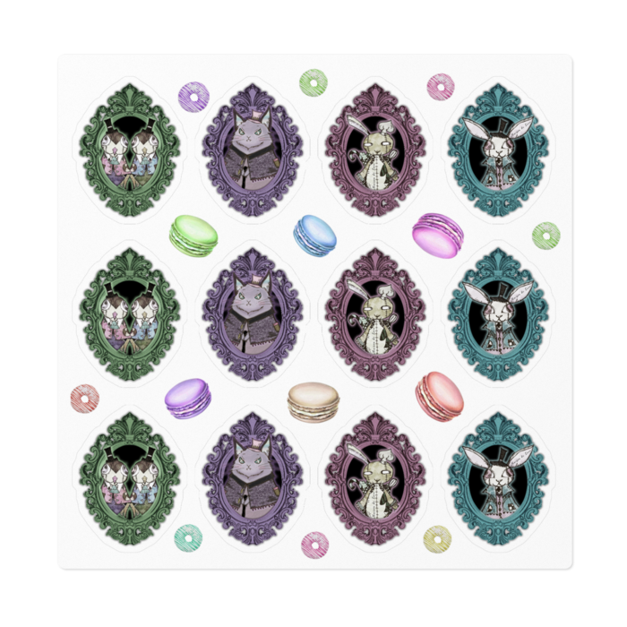 ステッカー - 160 x 160 (mm)背景白