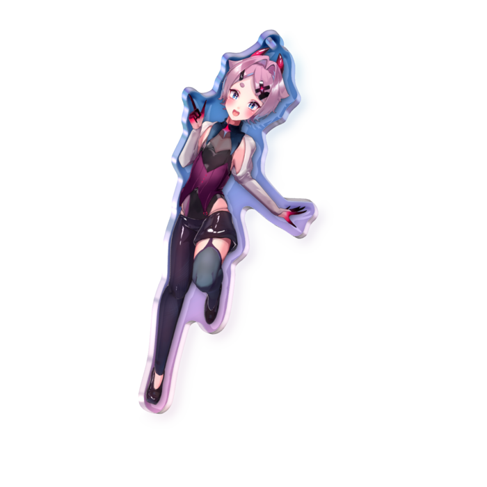 (3Dモデル使用)オーロラアクリルキーホルダー - 100 × 100mm