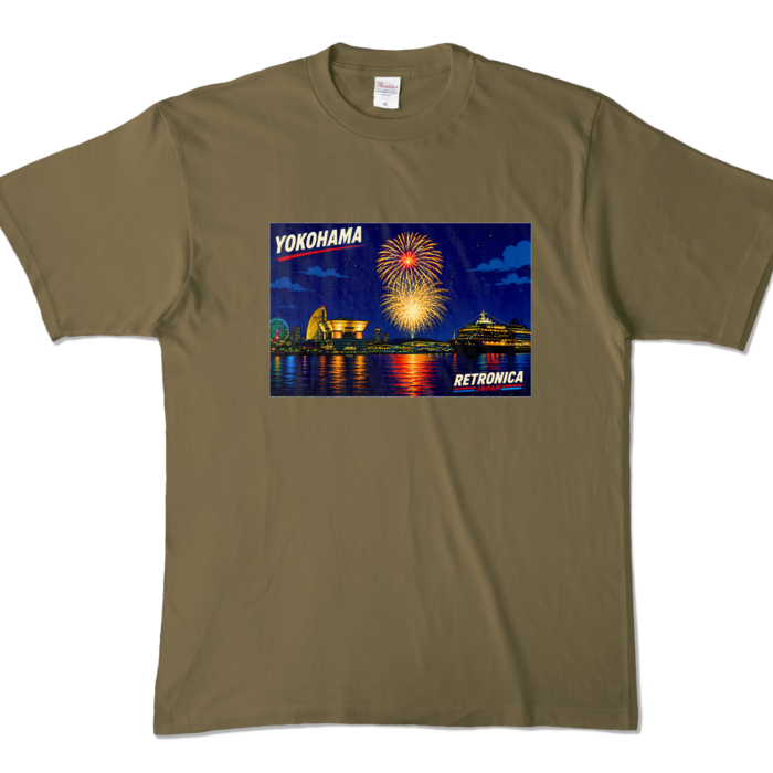カラーTシャツ - XL - オリーブ (濃色)