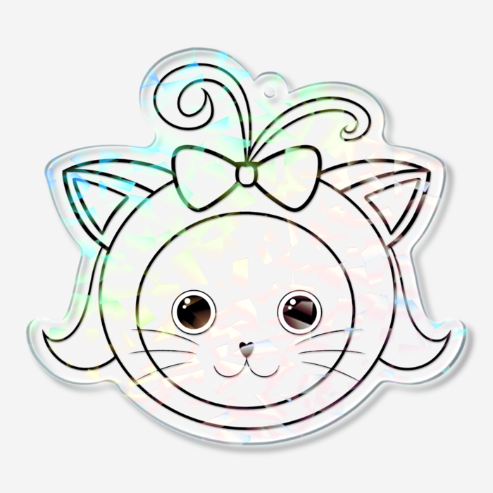 ホログラムアクリルキーホルダー - 70 × 70mm