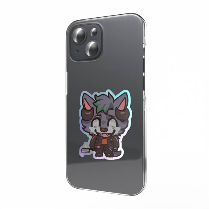 ミニカサイ オーロラスマホステッカー【暗黒微笑】