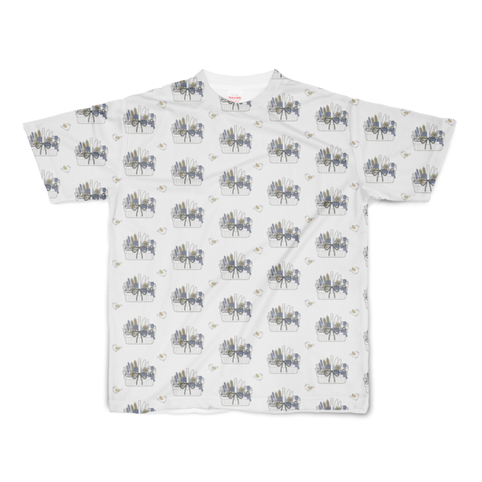 フルグラフィックTシャツB　白色（ホワイト）　S