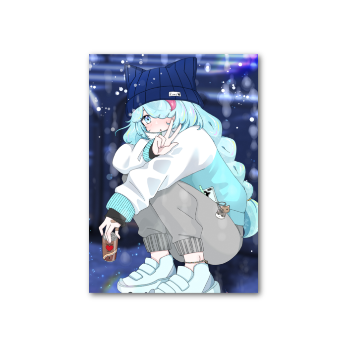 フォト風カード - 縦 - 片面